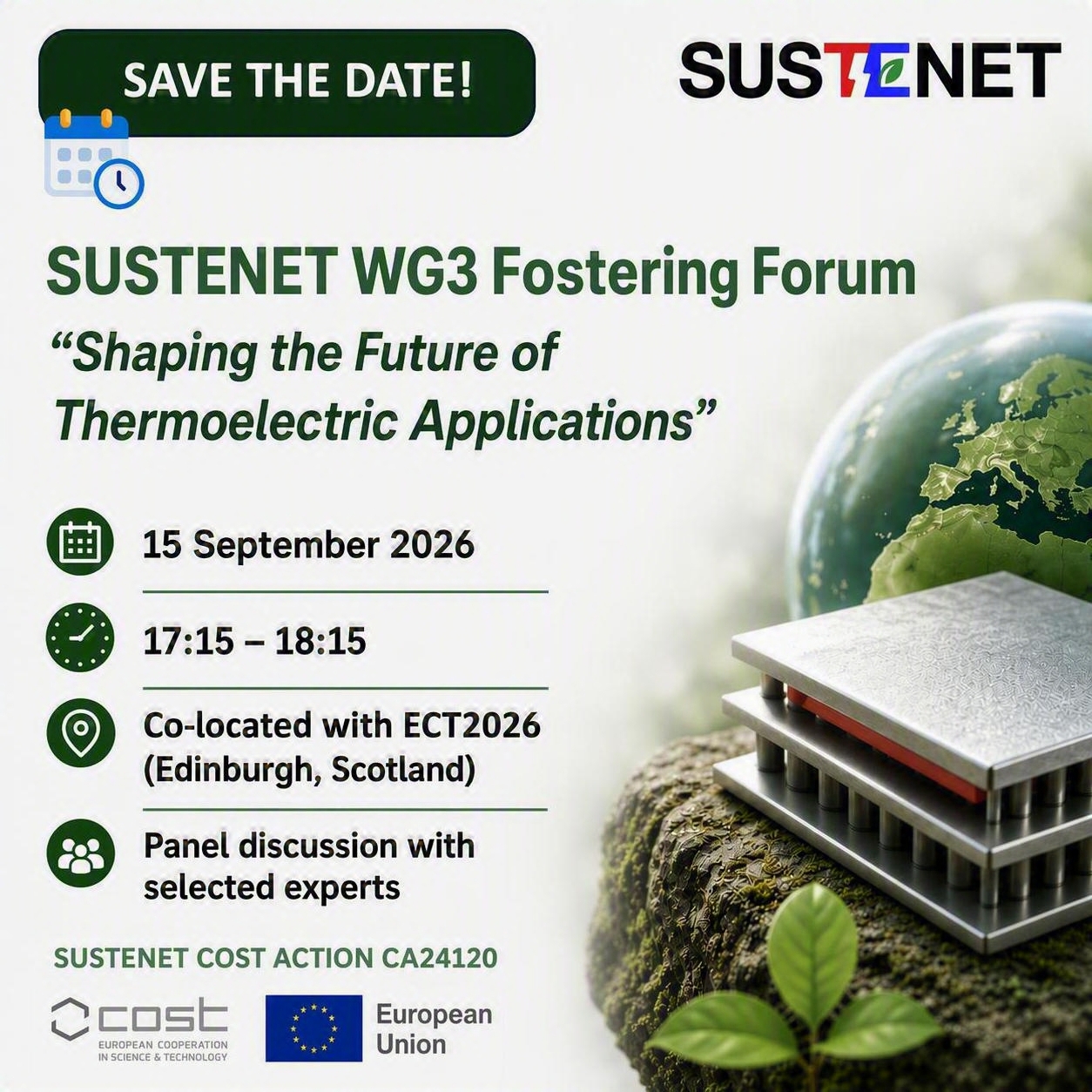 Workshop at ECT2026: “Shaping the Future of Thermoelectric Applications”