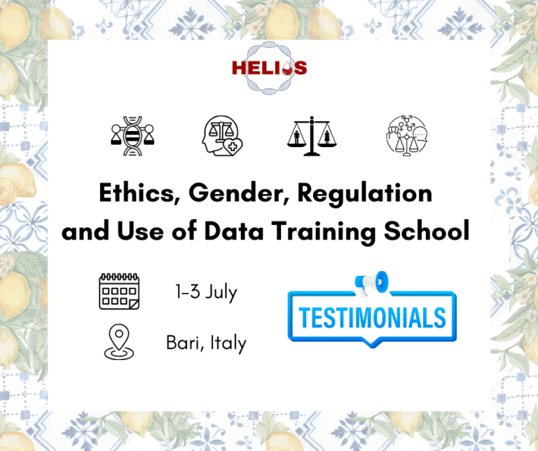 Reflections from the HELIOS Training School, Bari, Italy | 1–3 July 2026