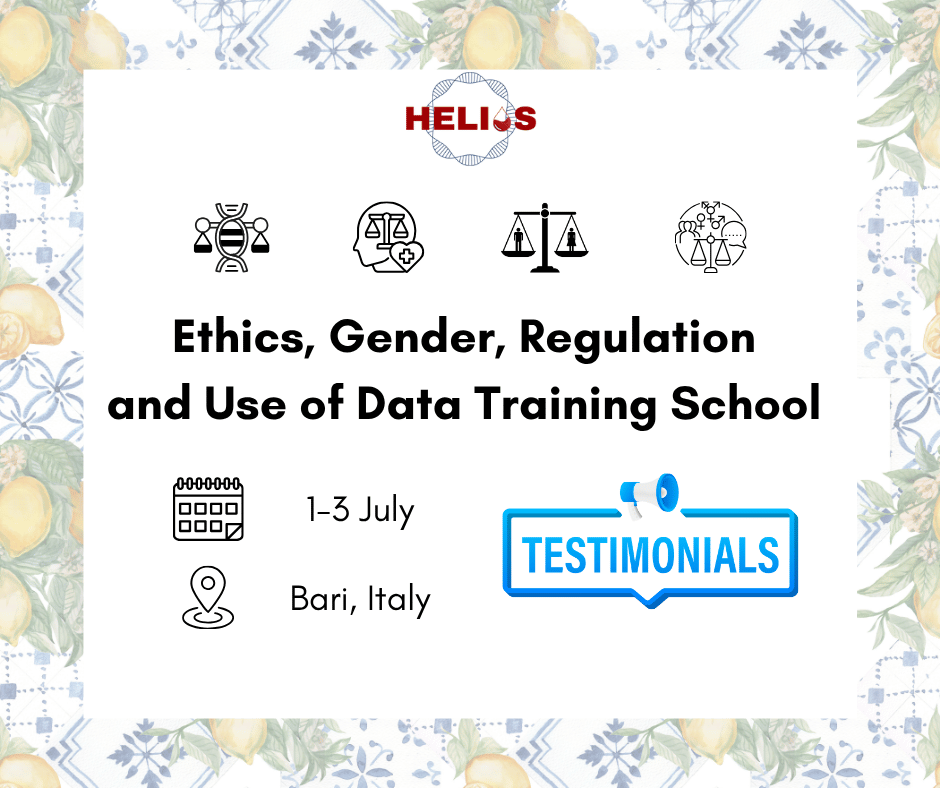 Reflections from the HELIOS Training School, Bari, Italy | 1–3 July 2026