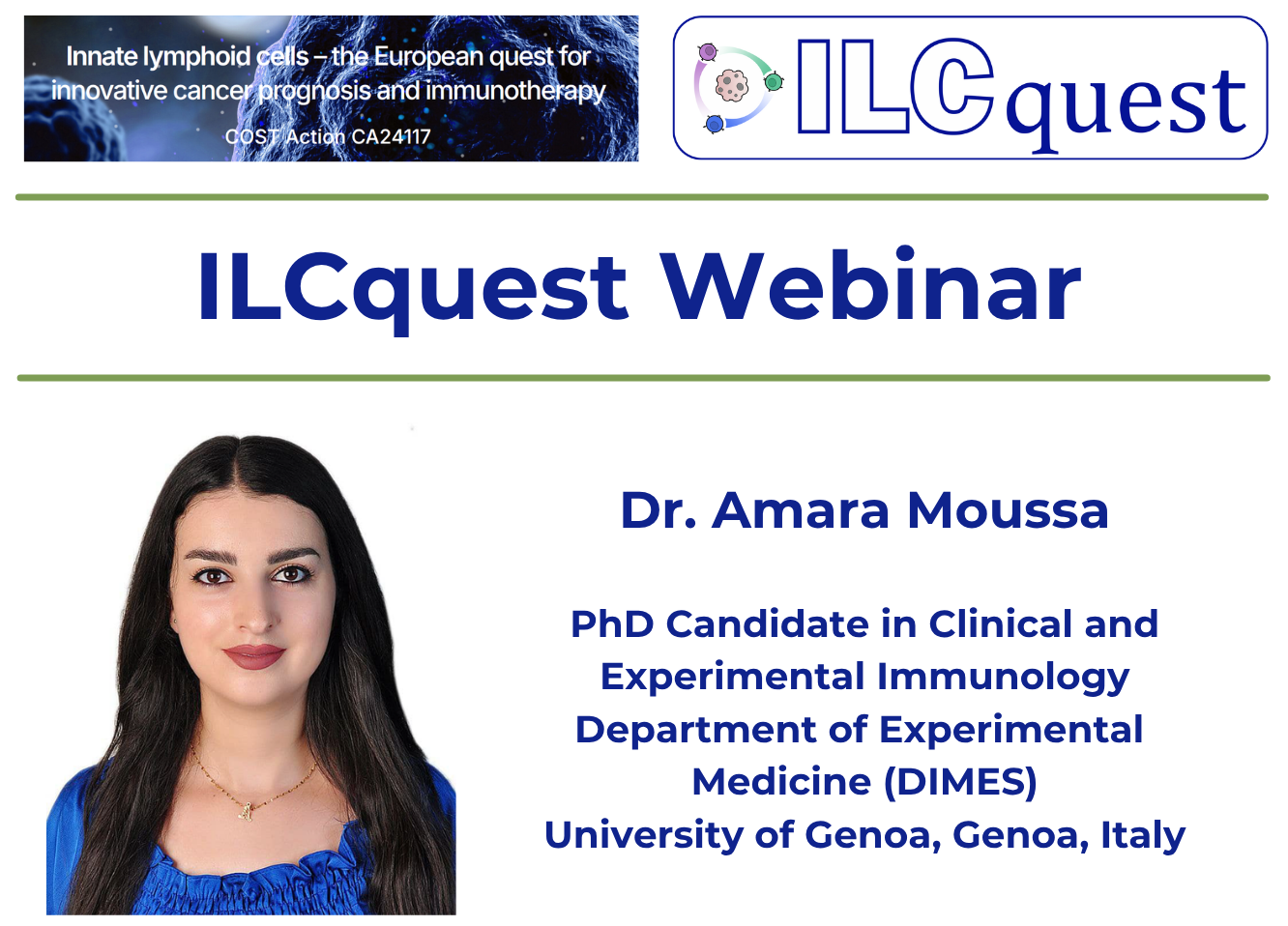 Webinar announcement: Dr. Amara Moussa, 26 October 2026
