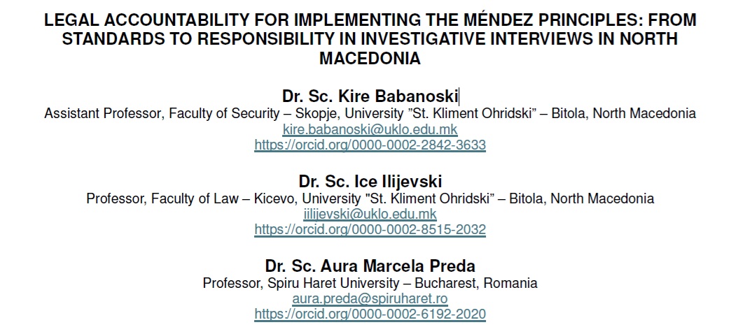 Policy Brief on the Méndez Principles in North Macedonia